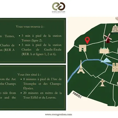 A1# 8people # 4bedrooms # Wagram # Ac # 8 * Paris